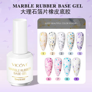 Proveedor de gel para uñas Botella de 15ml Nueva tendencia 9 colores Soak Off UV Gel Super Shine Foil Marble Flake High Pigment OEM Logotipo personalizado - Product Image 2