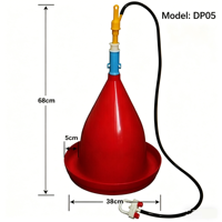 Prix d'usine DP05 Abreuvoir automatique suspendu en plastique pour volailles, système d'abreuvement continu pour poulets et canards