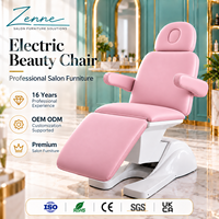 Fauteuil de beauté électrique, table de soin du visage, dossier et repose-pieds réglables, télécommande filaire pour salon de beauté, spa, table de soin du visage, OEM