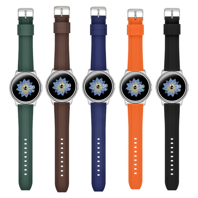 Fashionable New Style 18mm 20mm 22mm Silicone Durable Waterproof Smart Watch Bands for Women for Watch Soft Comfortable