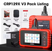 Escáner de Automóviles OBDII LAUNCH CRP129X V3.0 con Diagnóstico de 4 Sistemas, 12 Servicios de Reinicio, Herramientas de Diagnóstico, Actualización del CRP129X V2.0