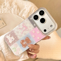 Étui antichoc en TPU magnétique avec motif de dessin animé scintillant et finition mate pour iPhone 17