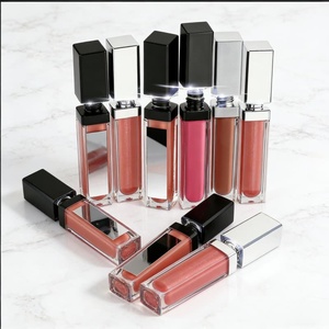 LED Light Lipgloss With Mirror <b>Customized</b> Logo High Quality Vegan Waterproof Liquid <b>Lipstick</b> Non-Sticky Empty Lip Gloss Tubes - Product Image 4