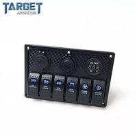 Nouveau panneau de commande étanche pour bateau marin 12V avec interrupteur de clignotant, voltmètre et double chargeur USB, ajustement universel