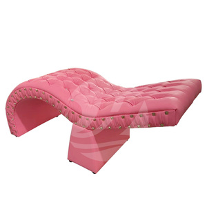 Cama de Belleza Moderna y Lujosa con Cubierta de Terciopelo Rosa, Topper de Espuma Viscoelástica para Cama de Pestañas, Cama Curva para Tratamientos de Pestañas - Product Image 5