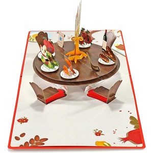Tarjeta de Felicitación 3D Pop-up para Rosh Hashanah, Año Nuevo Judío, Redonda, Impresión Digital a 4 Colores, Acabado Mate - Product Image 5