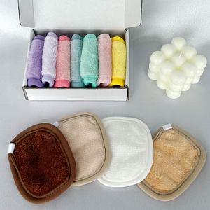 Tampons de coton démaquillants en microfibre lavables antibactériens pour le visage des femmes démaquillant le soutien de la bouffée Conception personnalisée - Product Image 5