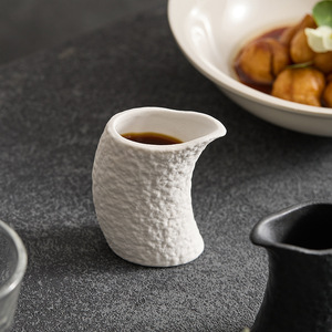 Petit pichet à lait en céramique avec poignée et bec verseur pour café concentré, cuisine occidentale, type cylindre décoratif pour lait et sucre - Product Image 4