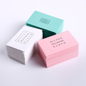 Durable Silver Jewelry Polishing Cloth Wholesale Paper Envelope Packed Color Mixed Delicate suede fabric anti-oxidation cleaner
