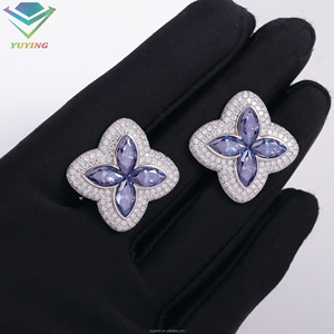 Expédition rapide, diverses boucles d'oreilles, argent sterling S925 plaqué or/blanc/or rose, boucles d'oreilles en moissanite couleur D VVS pour cadeau - Product Image 6