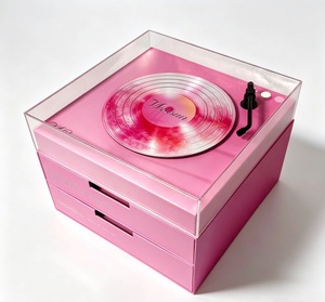 Calendrier de l'Avent personnalisé pour lecteur de musique vinyle, boîte cadeau en carton, emballage tiroir pour cosmétiques, parfums et gâteaux de lune - Product Image 1