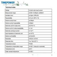 Analizador de PH/ORP TP3100, Utiliza Método de Análisis Potenciométrico, Respuesta Rápida, Medición Precisa, Fácil Operación, Calidad del Agua