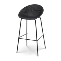 Chaise de bar en rotin d'extérieur chaises de salle à manger à bas prix chaises de restaurant en plastique avec pied en métal