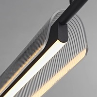 Nordique mode Design sens haut de gamme salon atmosphère fenêtre lampe moderne minimaliste Bar longue bande lustre Restaurant