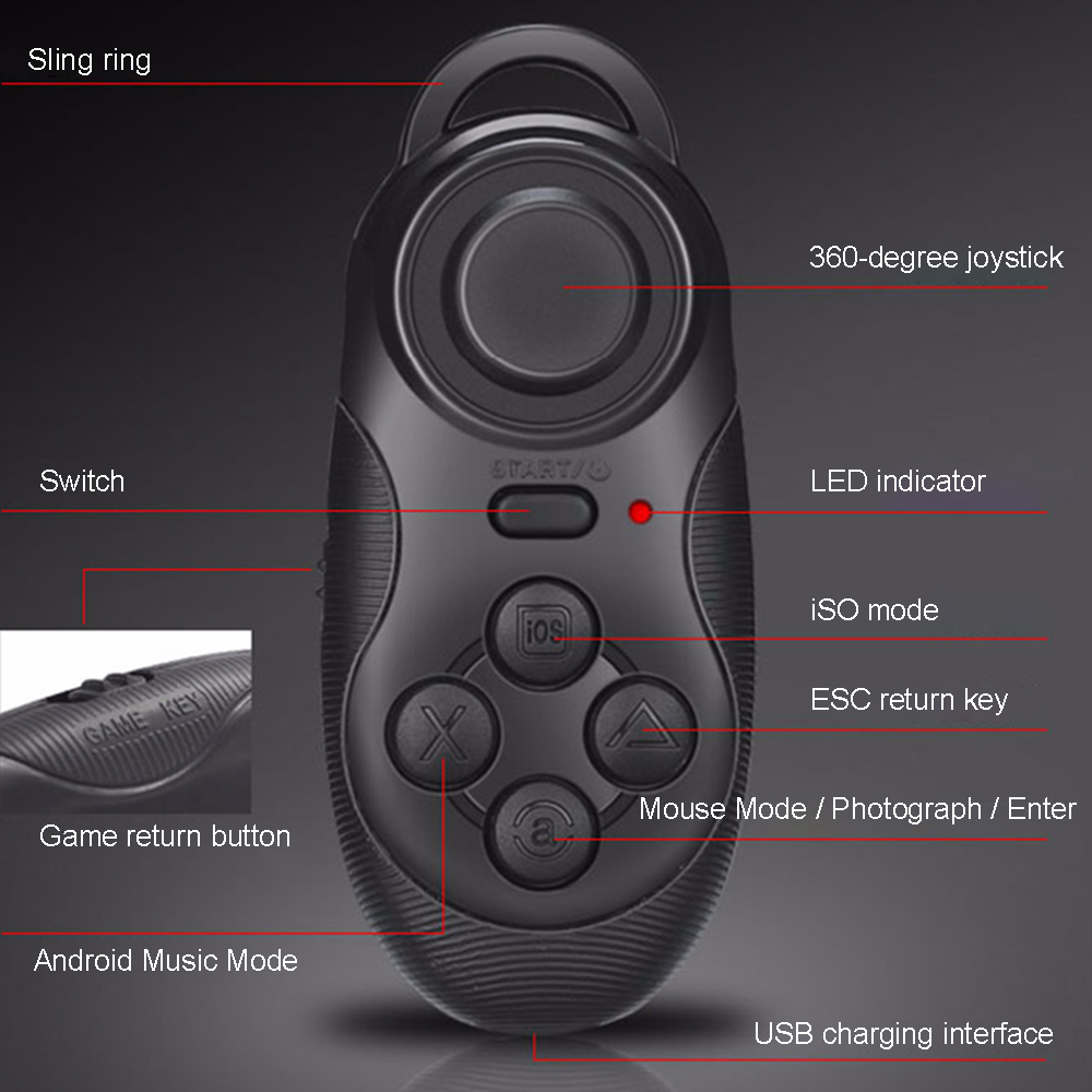 ワイヤレス032ブルートゥースVRジョイスティックゲームパッドリモート