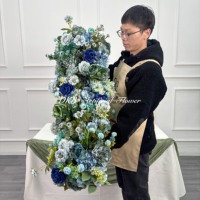 Centerpiece Meja Terlaris, Bunga Mawar Putih Buatan untuk Dekorasi Pernikahan, Rangkaian Bunga untuk Dekorasi Pernikahan