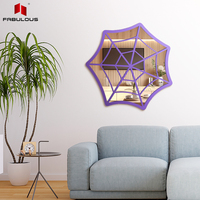 FABULEUX Tiktok populaire noir cadre miroir impression 3d acrylique dessin animé autocollant miroir décoratif