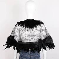 Accessoires de costume pour fête du Mardi Gras, châle en plumes, accessoires de costume, cape, cosplay d'Halloween, unisexe, mode de luxe, cousu à la main, doux