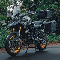 Ensemble de trois valises LOBOO pour moto, en alliage d'aluminium, étanches, avec valises latérales et coffre arrière pour Benelli TRK702/702X, pour voyages modifiés