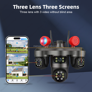 OEM 12MP 6K 3 ống kính 3 ống kính PTZ nhà ngoài trời không thấm nước không dây wifi 4 gam Sim Card mạng IP PTZ CCTV V380 Pro Camera An Ninh - Product Image 2