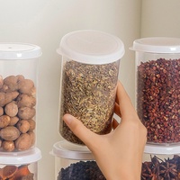 Boîte de conservation hermétique transparente pour aliments secs, en plastique, haute, pour spaghetti, nouilles, pâtes, avec couvercle verrouillable pour la cuisine