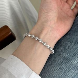 Dylam Charm Chunky 925 Sterling <b>Silver</b> Rhodium 18K Gold Plated 5A Zirconia Circle Bead Beaded <b>Bangles</b> <b>Bracelets</b> for Women - Product Image 6