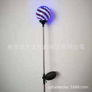 โคมไฟสวนโมเสคพลังงานแสงอาทิตย์ LED สแตนเลสสตีล ทนน้ำ สำหรับตกแต่งภายนอก - Product Image 1