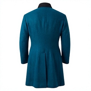 <b>Vintage</b> Men's Overcoat Woolen Frock <b>Coat</b> Embroidered Button Front Long Outerwear for Winter - Product Image 2