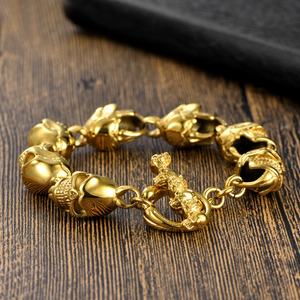 Bracelet en acier inoxydable 316L personnalisé de style punk, nouveau design 2024, vente en gros - Product Image 5