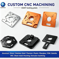 Plaque de base de fixation en aluminium 6063 anodisé haute précision, usinée CNC, pour équipement d'inspection de semi-conducteurs