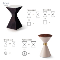 EKAR FURNITURE-Tables d'appoint de salon rondes en acier, simples et modernes