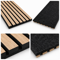 Panneaux muraux acoustiques en bois à prix d'usine, panneaux acoustiques absorbants le son, finition placage mélamine, PVC, PU, papier