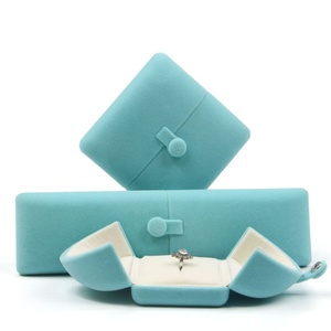 Wholesale Luxury Double Open Jewelry Gift Box Velvet Jewelry Packaging Box <b>Earring</b> Bracelet Necklace Ring Pack <b>case</b> - Product Image 2