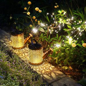 Linterna decorativa impermeable para exteriores, luces colgantes de regadera de Metal <span class=keywords><strong>Solar</strong></span> grande para mesa de jardín, Patio, camino, pasarela - Product Image 2