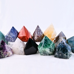 Hoge Kwaliteit Natuursteen Gemengde Materialen Ruw Zwart Obsidiaan Ruw Kristalpunt Voor Genezing - Product Image 1