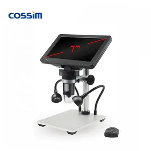 Microscope numérique portable avec écran LCD HD, 1000x1200x7 pouces, avec Source de lumière LED externe