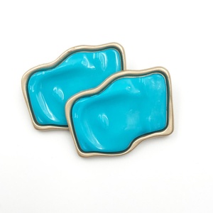Colorful Smooth Stone Surface Metal <b>Button</b> for Coats - Product Image 2