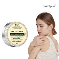 Baume pour la peau à l'huile d'arbre à thé Smmlpun 60g, extrait d'herbes naturelles, crème apaisante hydratante pour les mains, les pieds et le corps