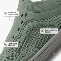 Chaussures minimalistes en tricot pour hommes et femmes, dessus en similicuir, semelle extérieure en caoutchouc, bout large, zéro drop, antidérapantes