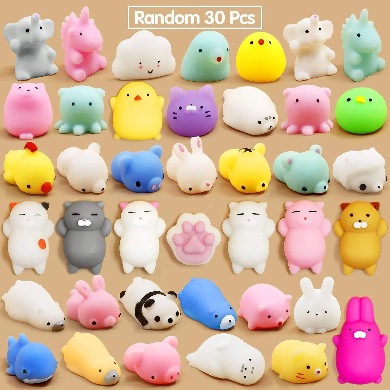 2023 Hot kawaii kids gifts mochi mini cute girls fun soft squeeze animals squishies fidget toys for children