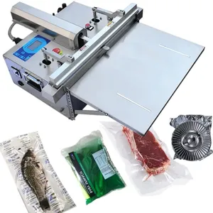 DZQ-450EO Automatic Digital Control Meat Fish Fruit Vegetables Gas filling Vacuum Sealer Machine for Food Packaging