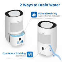 Déshumidificateur d'air intelligent portable électronique 3200 ml avec contrôle Wi-Fi via application pour maison, bureau et hôtel
