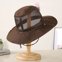 Chapeaux de pêcheur en maille camouflage, chapeau de plage large, respirant, anti-UV, pour la chasse, la pêche, l'escalade, la randonnée, chapeau d'extérieur pour hommes