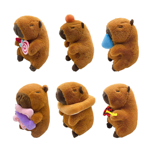 Nouvelles peluches Capybara durables et mignonnes de 8 pouces pour machine à griffes, en coton PP super doux, animaux en gros, anti-stress - Product Image 6