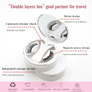<span class=keywords><strong>Cils</strong></span> magnétiques en <span class=keywords><strong>faux</strong></span> vison 15 mm, en poils synthétiques, réutilisables, sans cruauté, avec bande en coton noir et plateau à <span class=keywords><strong>cils</strong></span> - Product Image 5