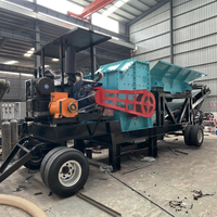 Concasseur mobile robuste de type boîte pour le broyage de pierres et de granit