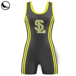 طباعة التكبير رخيصة مخصصة المصارعة Singlets - Product Image 4