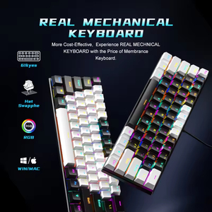 Teclado Mecánico con Cable de 61 Teclas, Tipo C, Intercambiable en Caliente, RGB, para Juegos de Computadora - Product Image 2