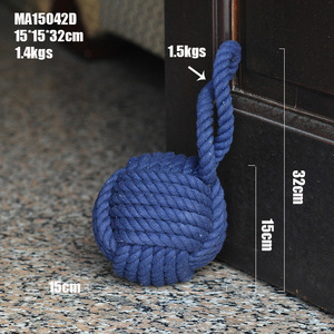 Decorative Floor <strong>Door</strong> Rope <strong>Knot</strong> <strong>Door</strong> <strong>Stop</strong> with Handle Decorative Weighted Twisted <strong>Knot</strong> Jute Doorstop - Product Image 4