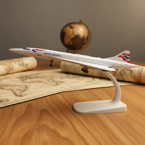 Modèle d'avion en métal moulé sous pression British Airways <span class=keywords><strong>Concorde</strong></span> de 20 cm avec trains d'atterrissage - Product Image 1